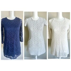 Forever 21 Girls Lace Tops in Navy and Cream